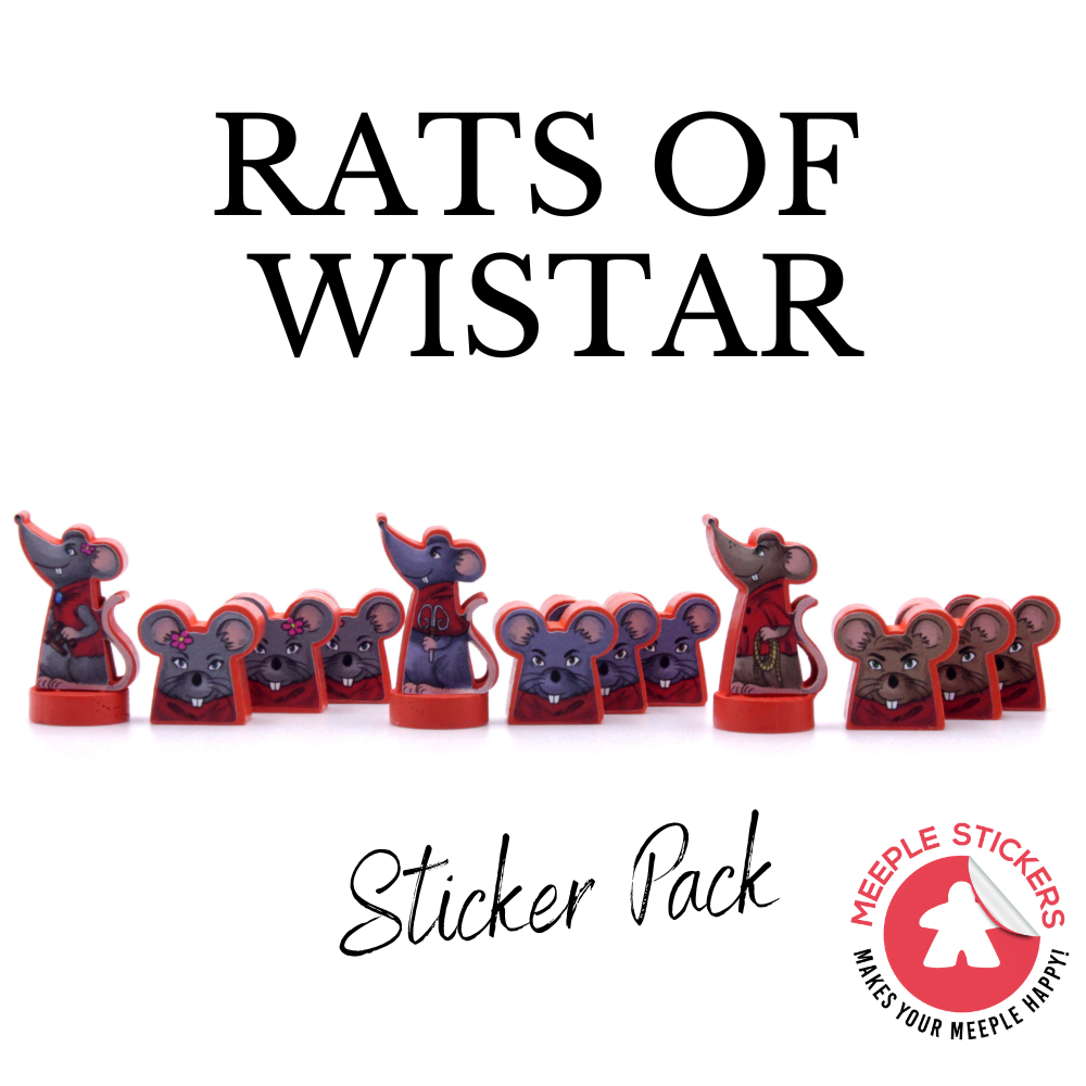 Meeple Sticker Rats of Wistar Sticker Set Ratten beidseitig