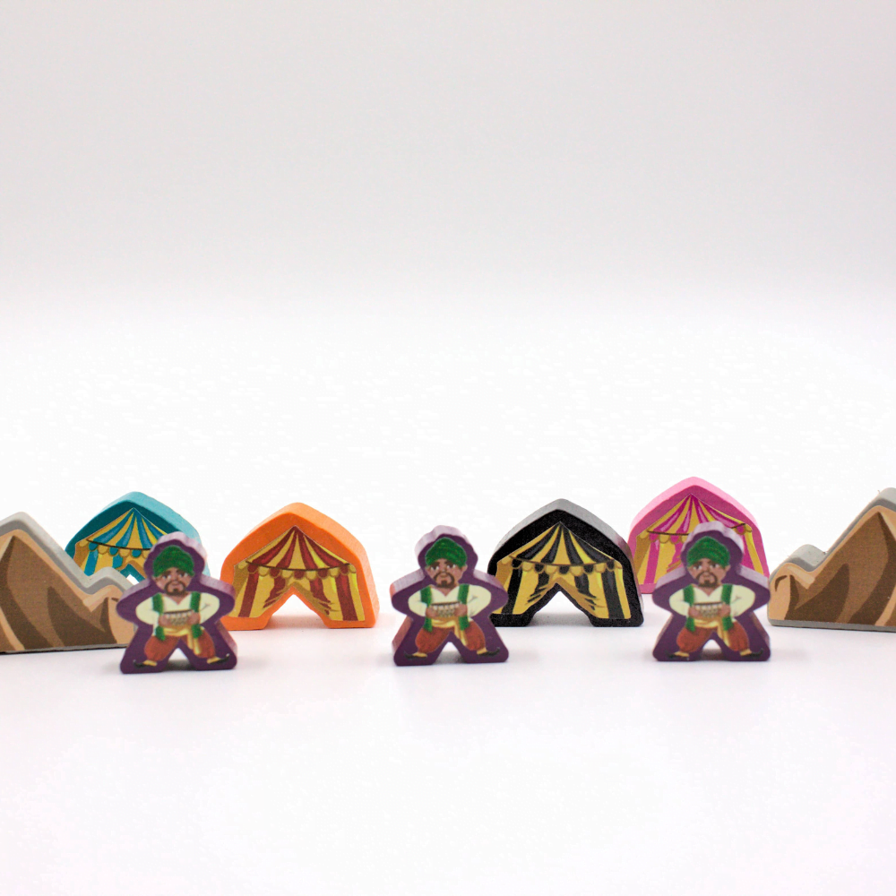 Meeple Sticker Five Tribes Sticker Set beidseitig