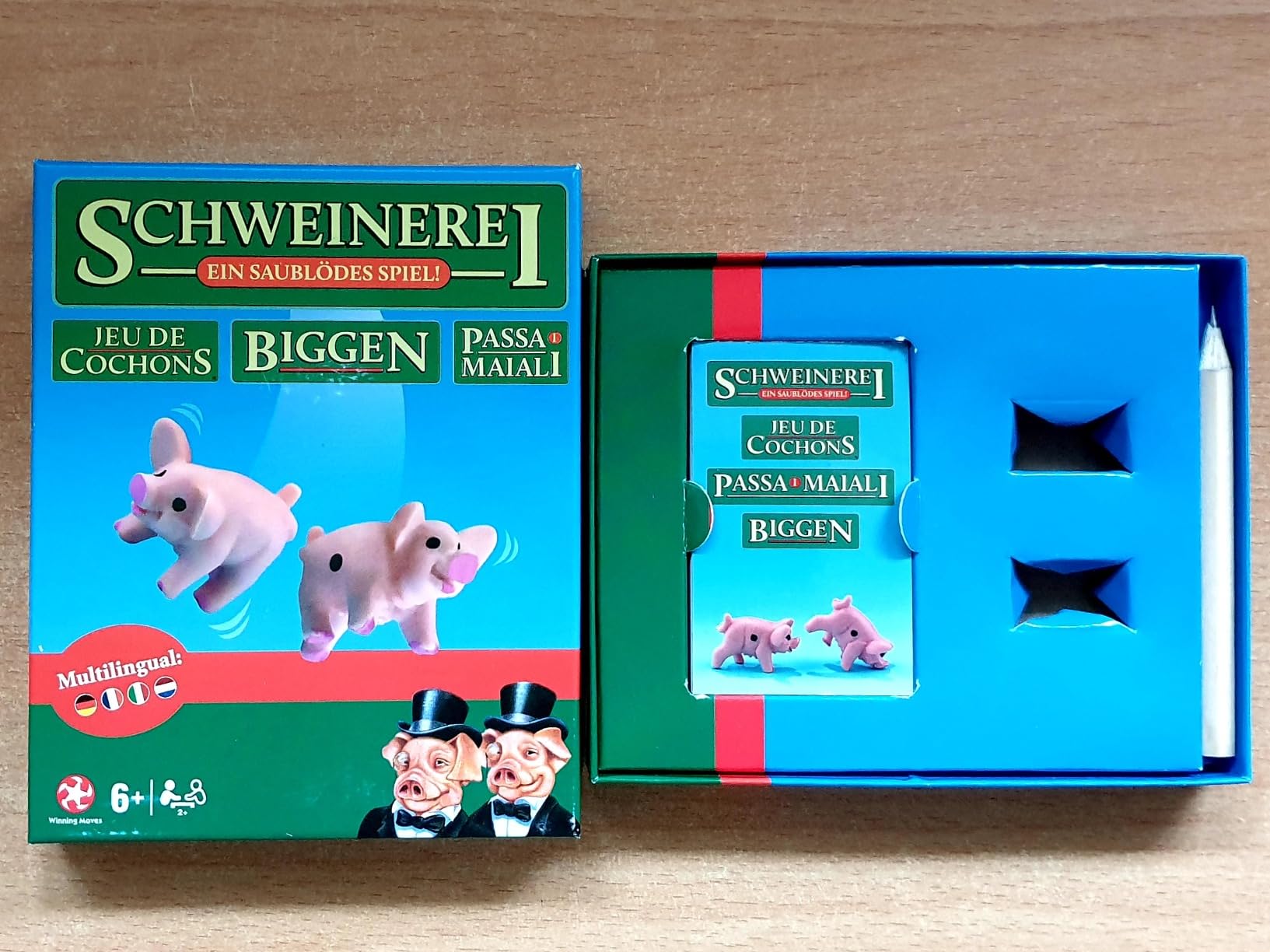 Winning Moves Schweinerei Würfelspiel 2+ Spieler Partyspiel Schweinchen