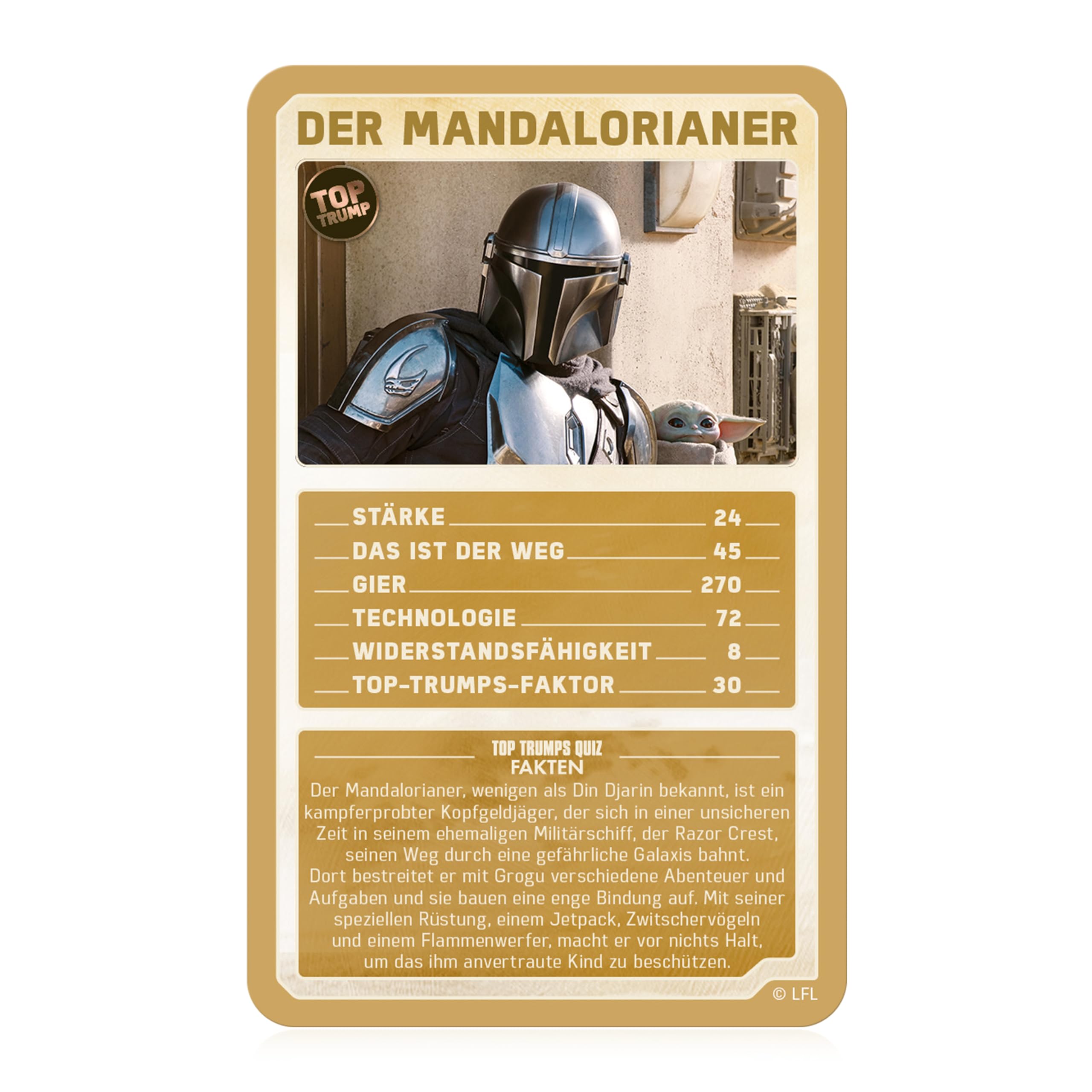Winning Moves Top Trumps Collectables Mandalorian Quartett