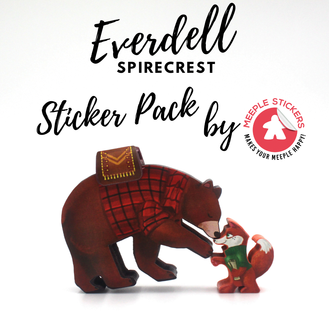 Meeple Sticker Everdell Spirecrest Sticker Set doppelseitig