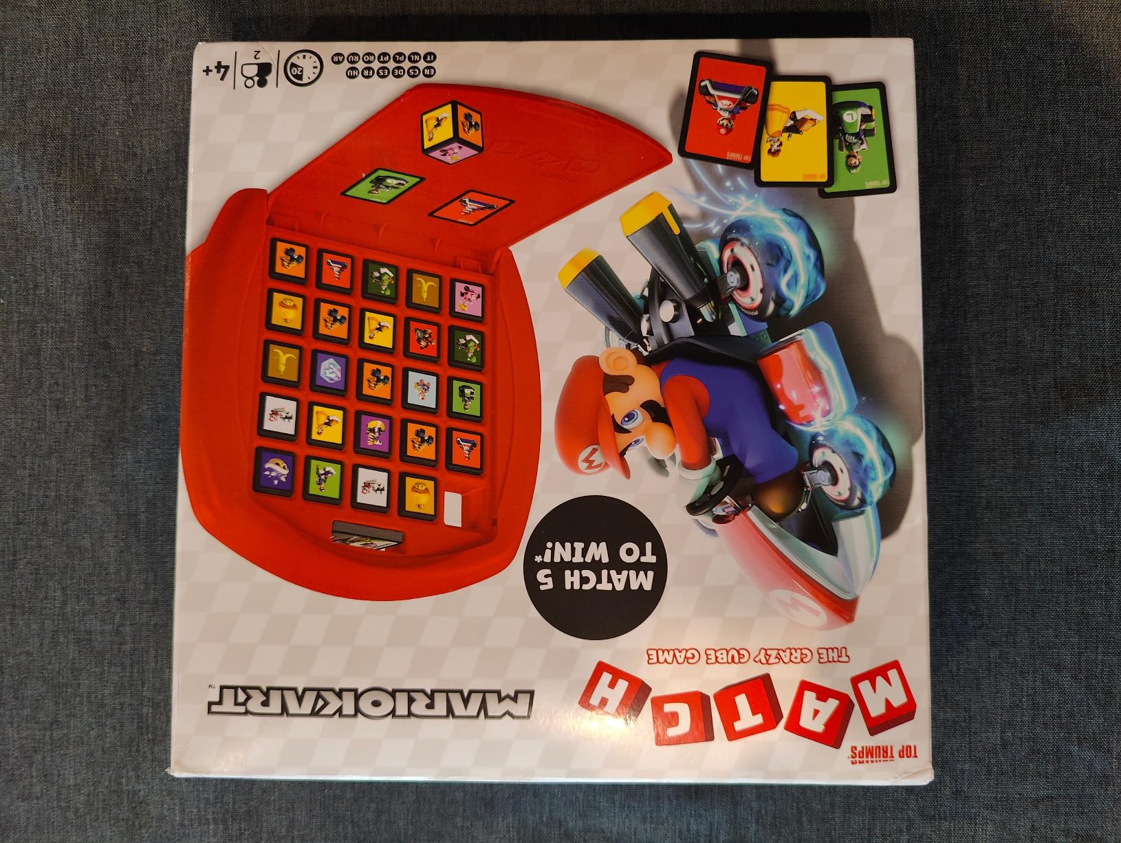 Winning Moves Top Trumps Match Mario Kart Würfelspiel Koffer