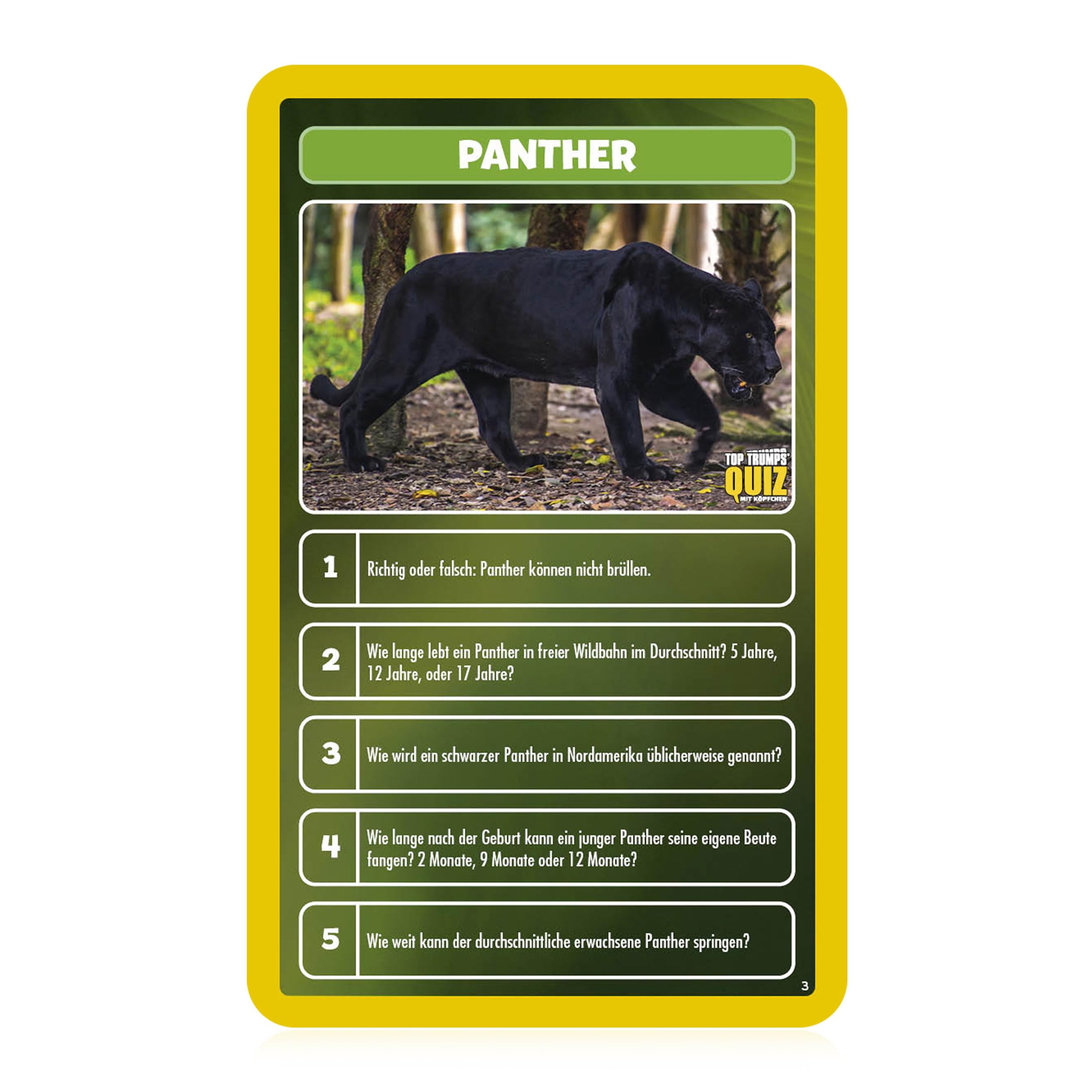 Winning Moves Top Trumps Quiz Welt der Tiere Kartenspiel ab 7