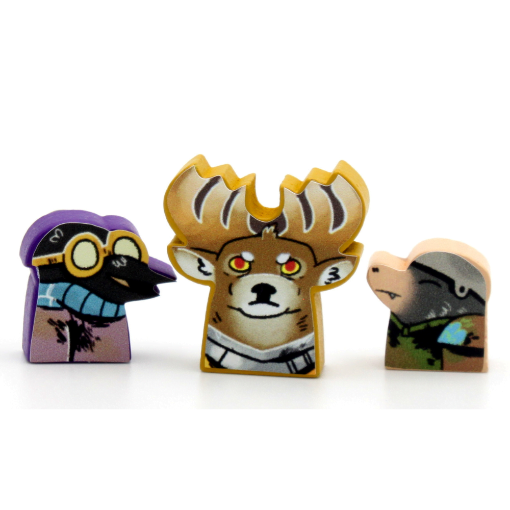 Meeple Stickers Root Underworld Hirelings Sticker Set Aufkleber