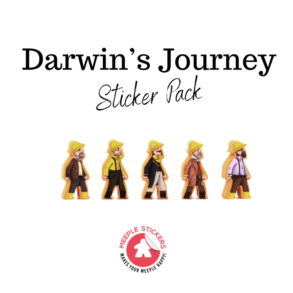 Meeple Sticker Darwins Journey Sticker Set doppelseitig