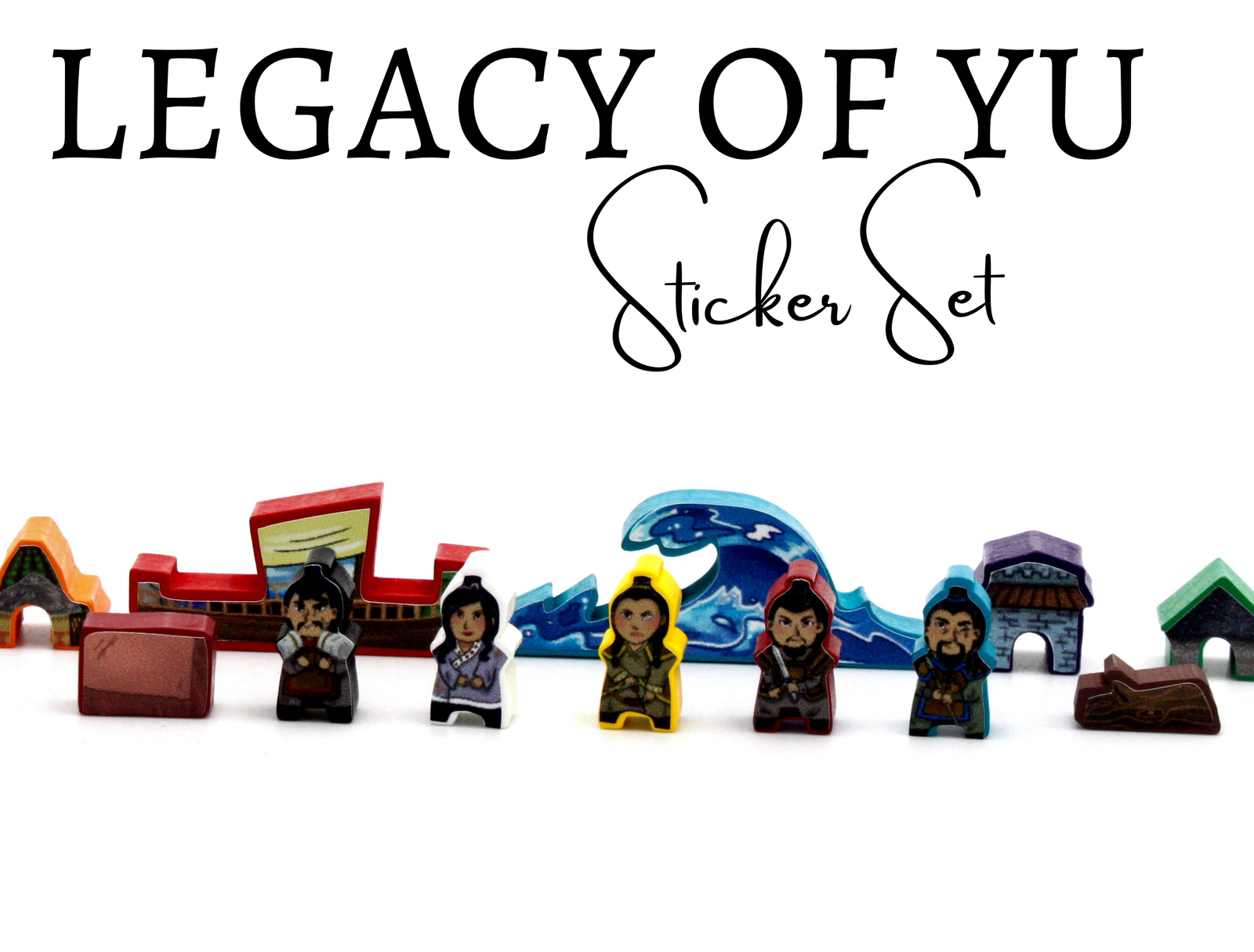 Meeple Sticker Legacy of Yu Sticker Set Aufkleber beidseitig