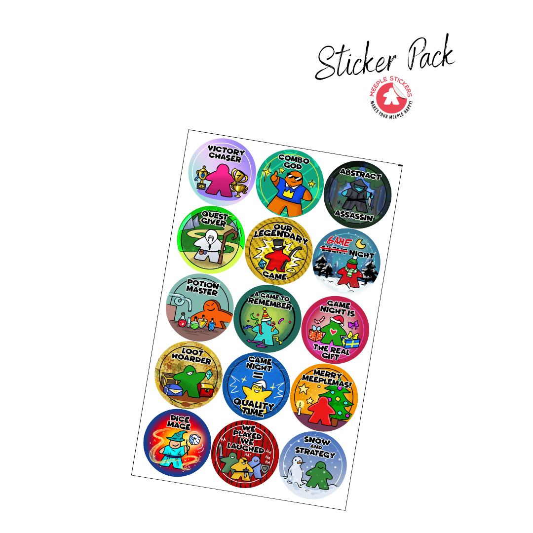 Meeple Sticker Gamer Stickers Vol. 2 Sticker Set 9 Motive