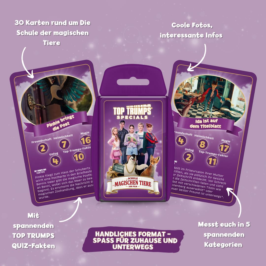 Top Trumps Schule der magischen Tiere Kartenspiel 30 Karten