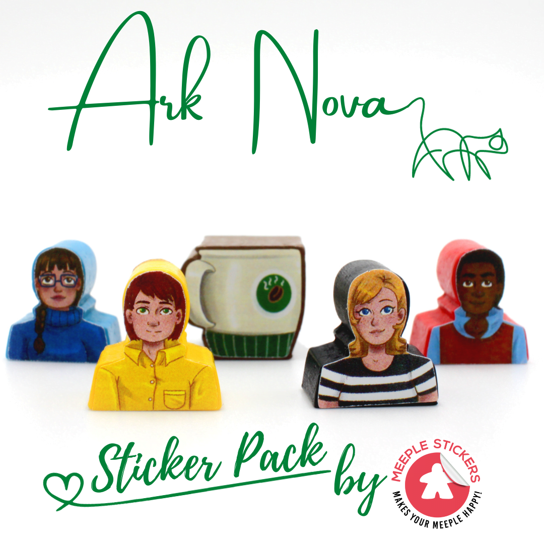Meeple Sticker Ark Nova Sticker Set Aufkleber beidseitig