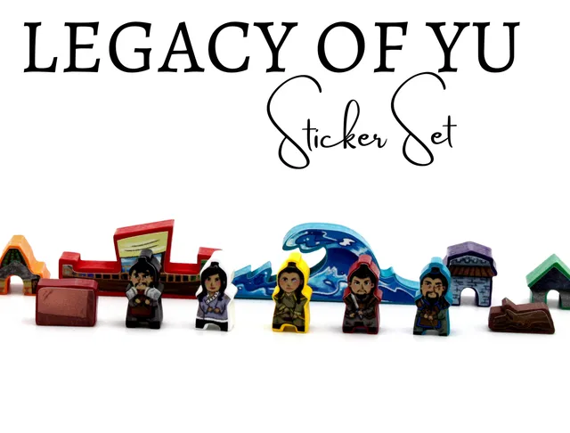 Meeple Sticker Legacy of Yu Sticker Set Aufkleber beidseitig