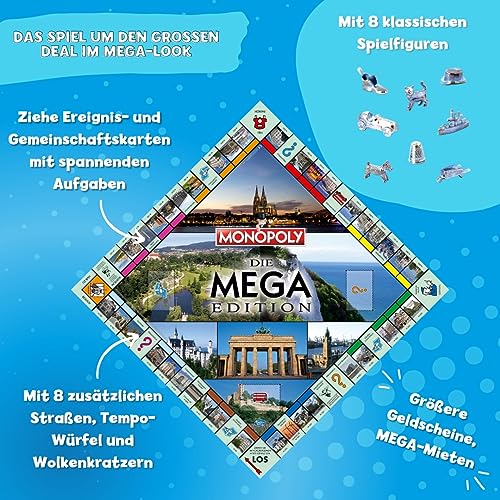 Winning Moves Monopoly Mega 2nd Edition Brettspiel 2-6 Spieler Deutsch