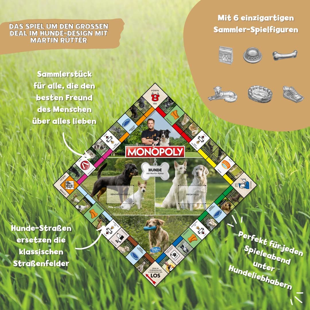 Winning Moves Monopoly Hunde Edition Brettspiel ab 8 Jahren