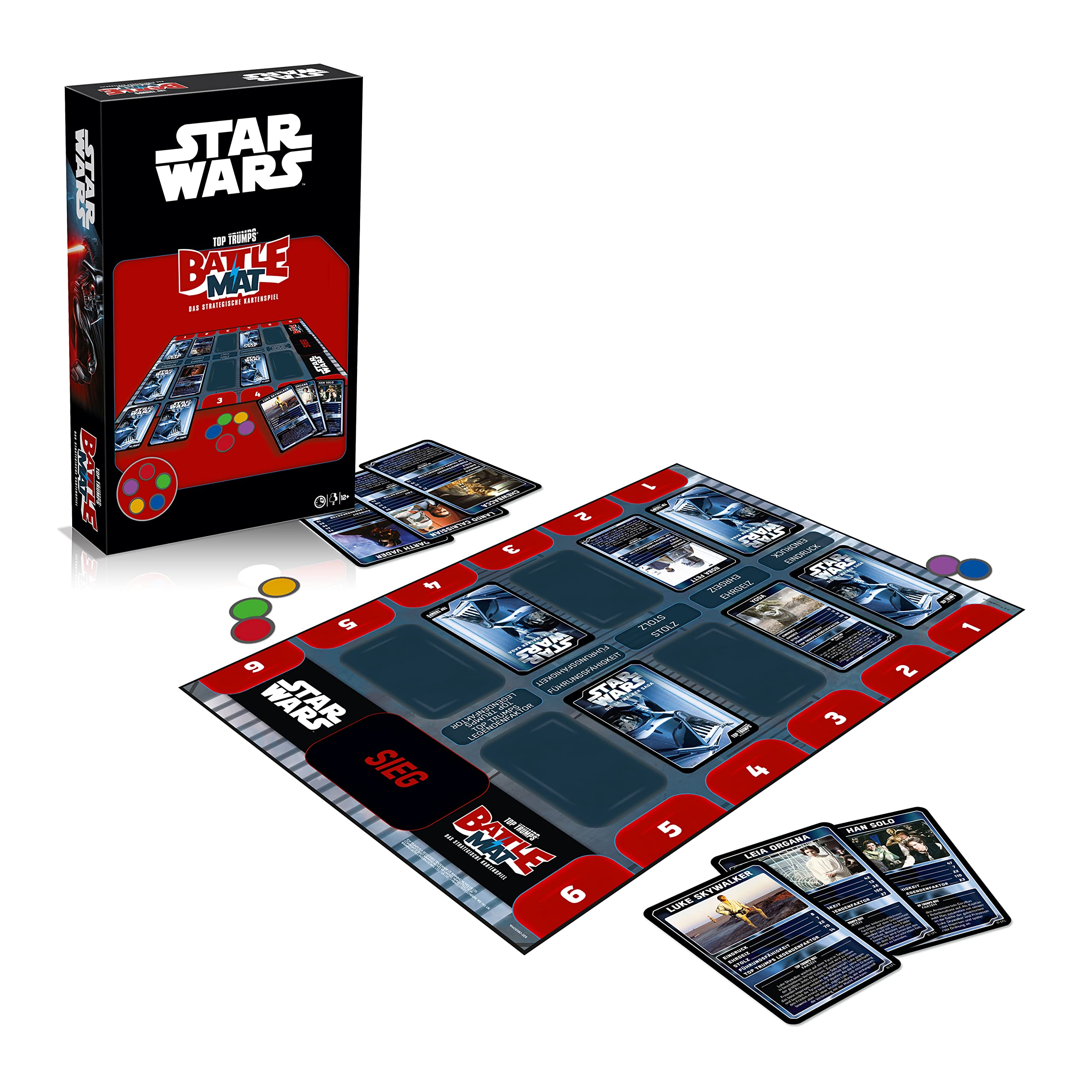 Winning Moves TOP TRUMPS Battle Mat Star Wars Brettspiel Skywalker Saga