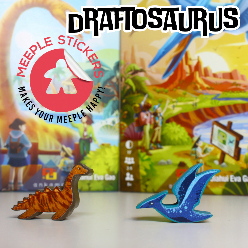 Meeple Sticker Draftosaurus Marina Aerial Aufkleber Set
