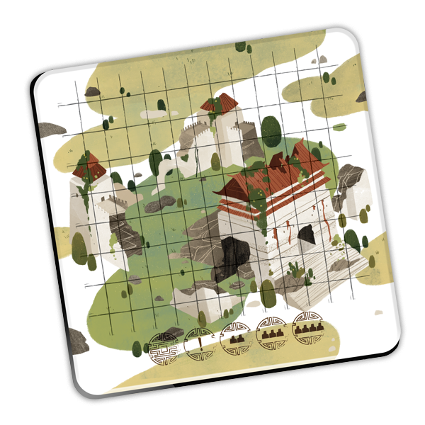 Horrible Dragon Castle Central Board Playmat Spielmatte