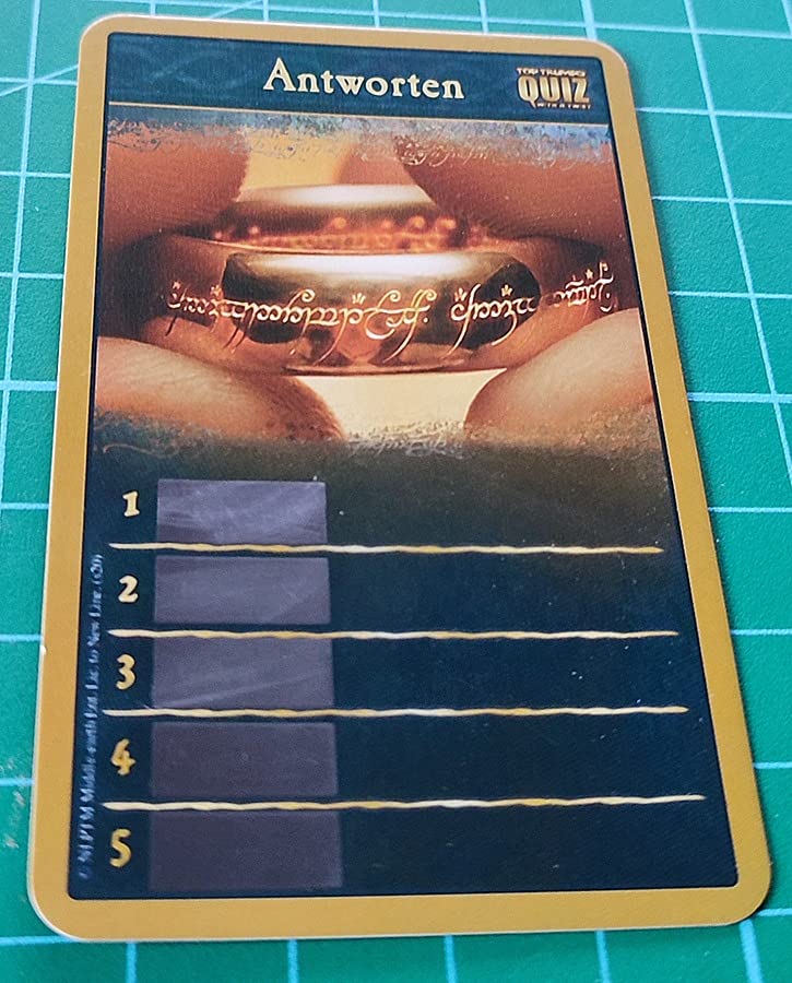 Winning Moves Top Trumps Quiz Herr der Ringe Quizspiel Karten