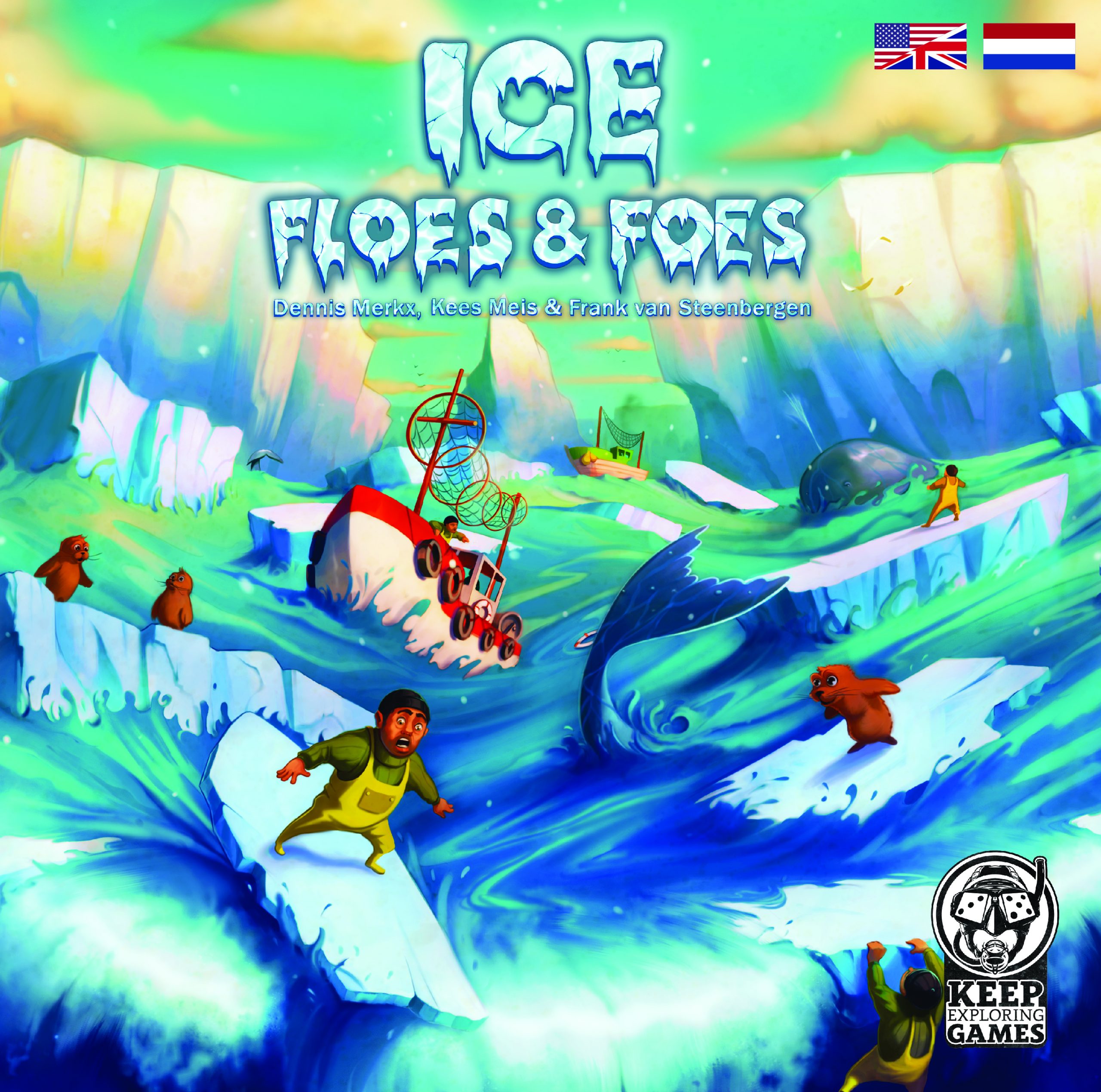Keep Exploring Ice Floes & Foes Brettspiel 2-6 Spieler