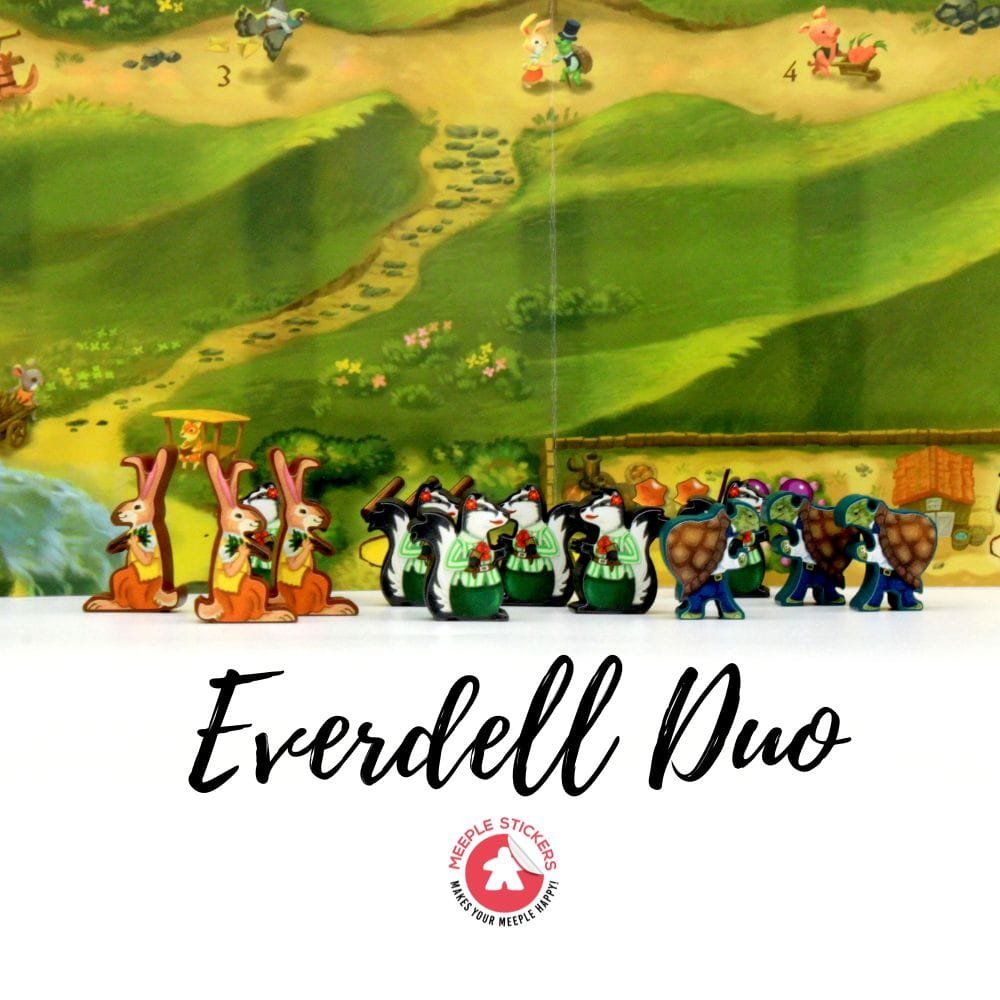 Meeple Sticker Everdell Duo Sticker Set Aufkleber Waldtiere