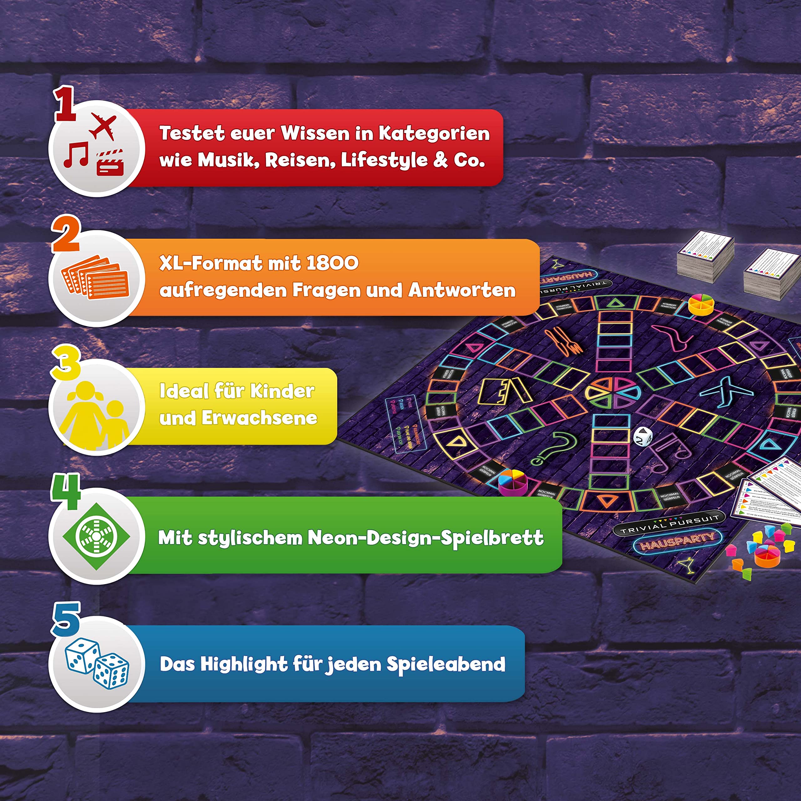 Winning Moves Trivial Pursuit Hausparty XL Quizspiel Deutsch