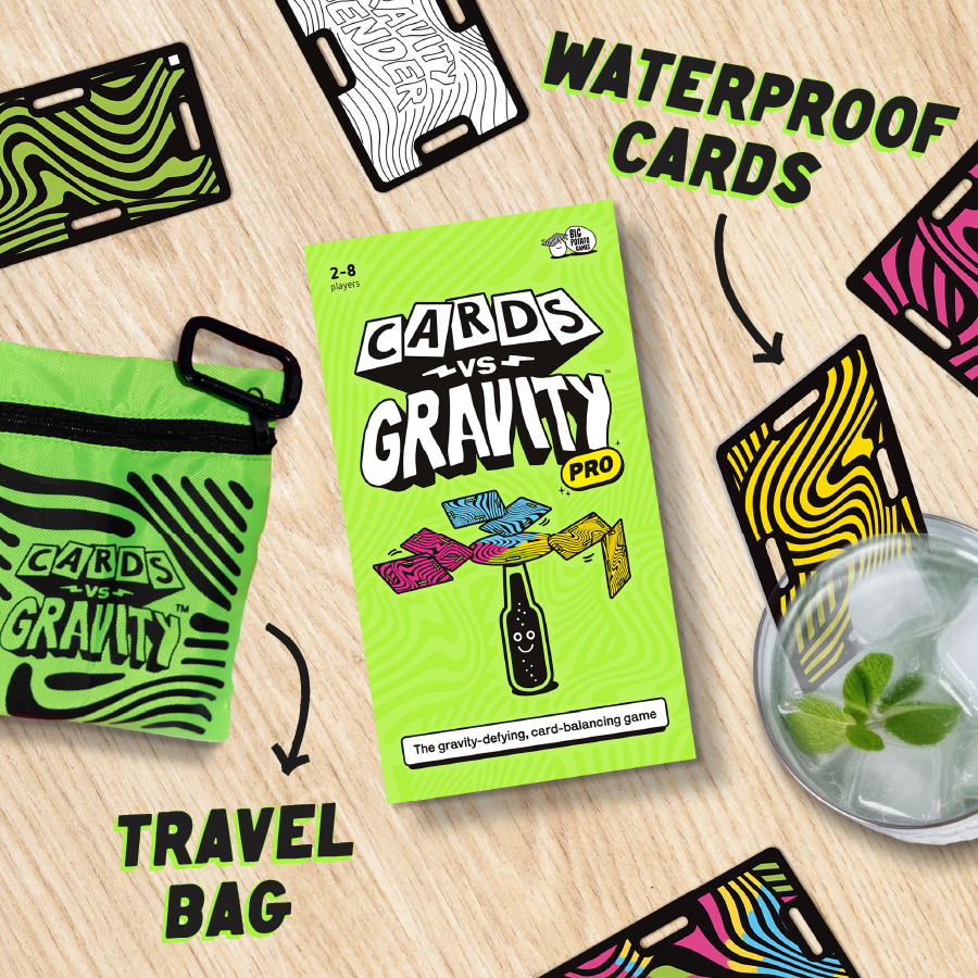 Big Potato Games Cards vs Gravity Partyspiel Karten-Stapelspiel