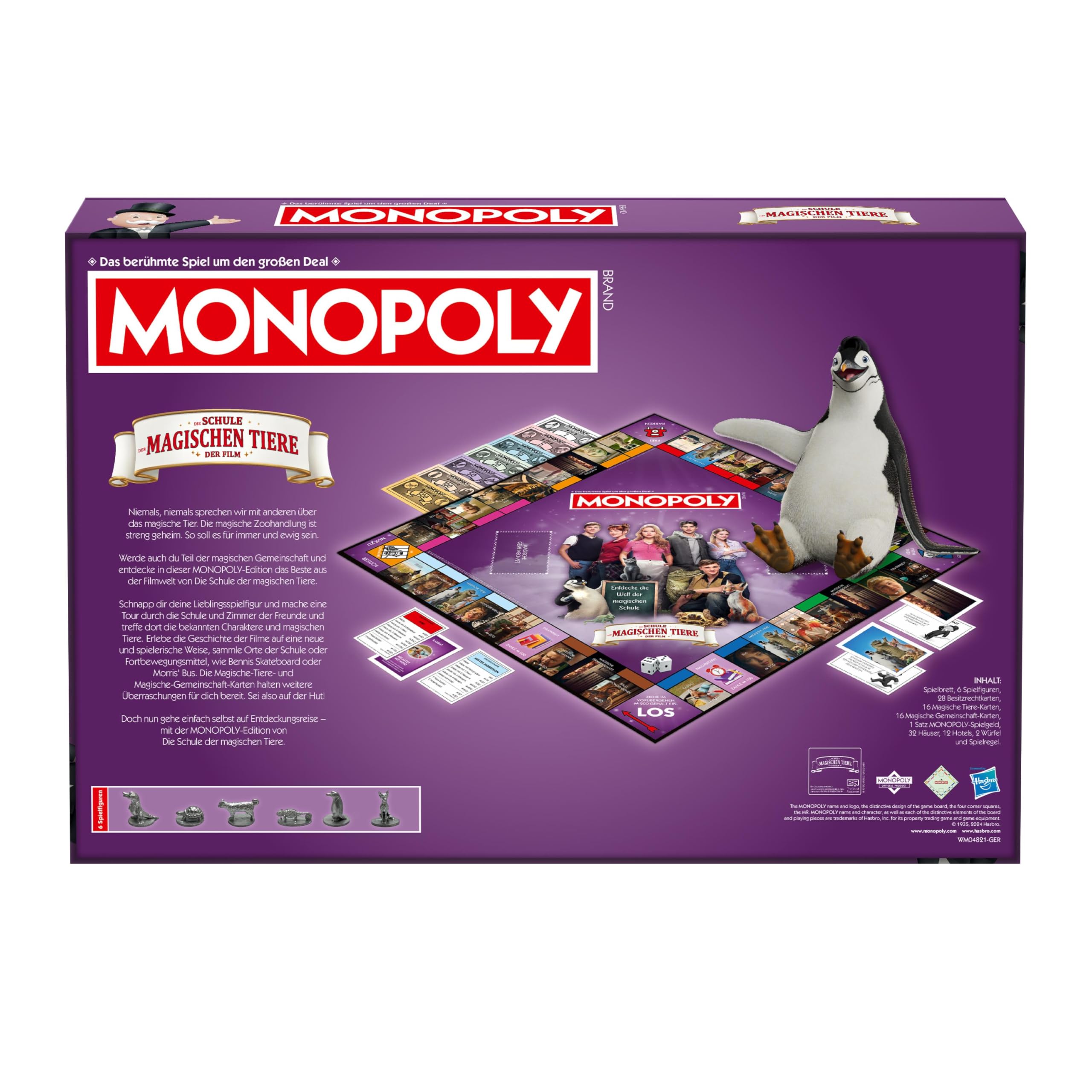 Winning Moves Monopoly Schule der magischen Tiere Brettspiel ab 8