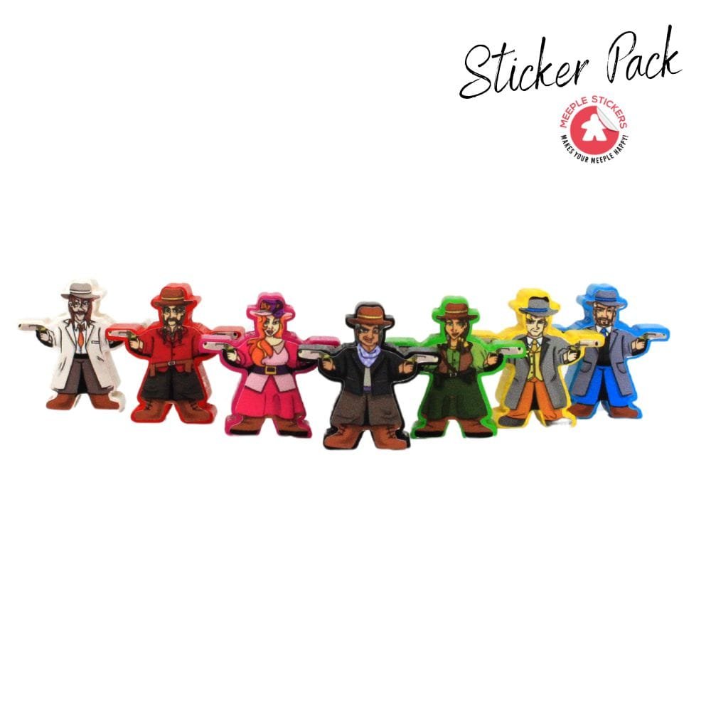 Meeple Sticker Colt Express Sticker Set Banditen beidseitig