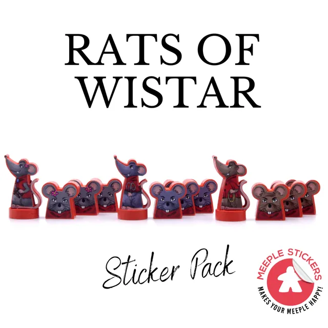 Meeple Sticker Rats of Wistar Sticker Set Ratten beidseitig