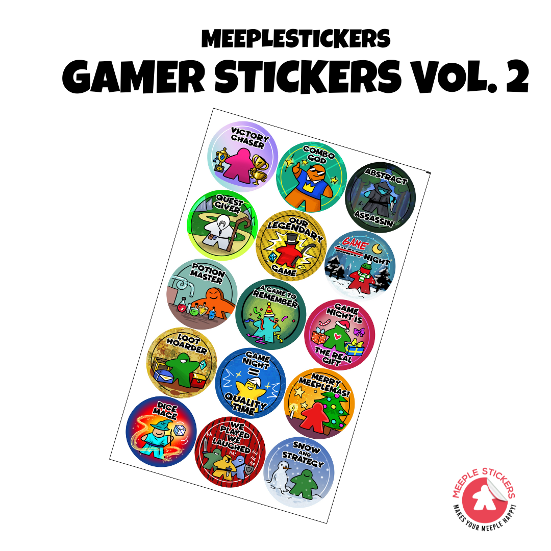 Meeple Sticker Gamer Stickers Vol. 2 Sticker Set 9 Motive