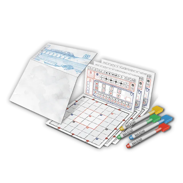 Horrible Railroad Ink Additional Players Pack Brettspiel 6 Blöcke