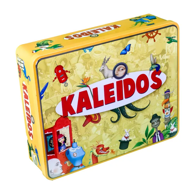 KaleidosGames Kaleidos Suchspiel Metallbox für 2+ Spieler Wortspiel
