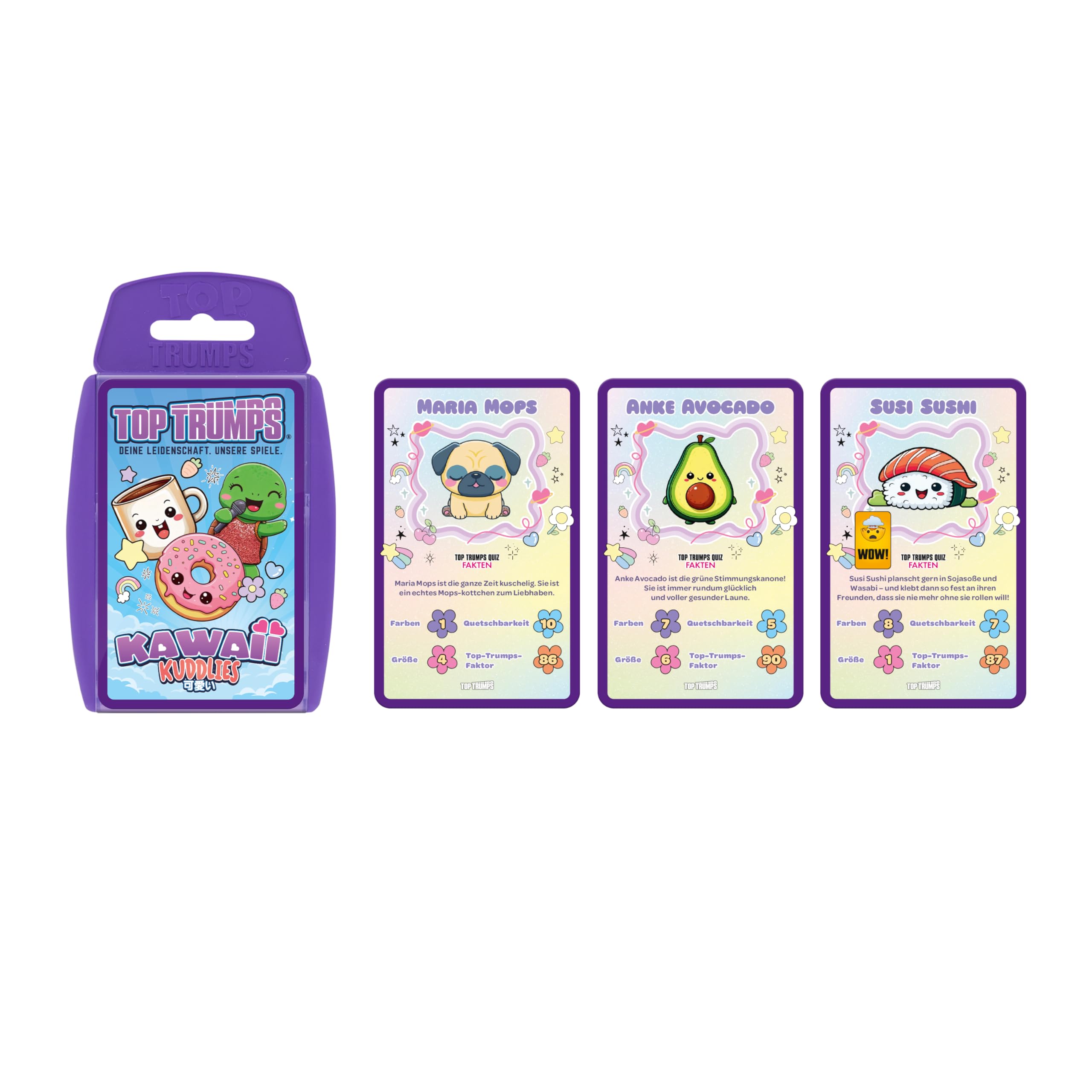 TOP TRUMPS Kawaii Kuddlies Kartenspiel 30 Karten ab 6 Jahren