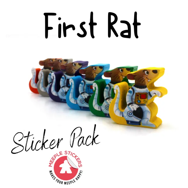 Meeple Sticker First Rat Sticker Set Ratten beidseitig