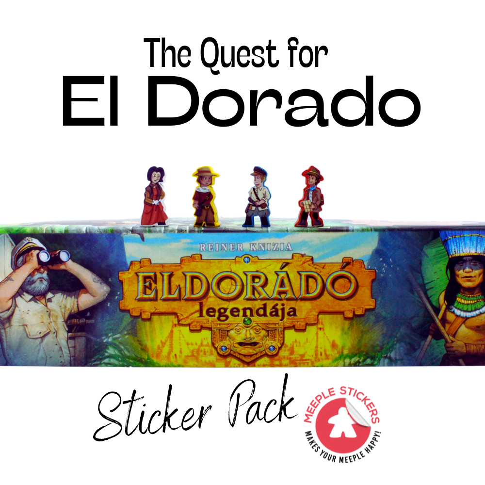 Meeple Sticker Quest for El Dorado Sticker Set beidseitig