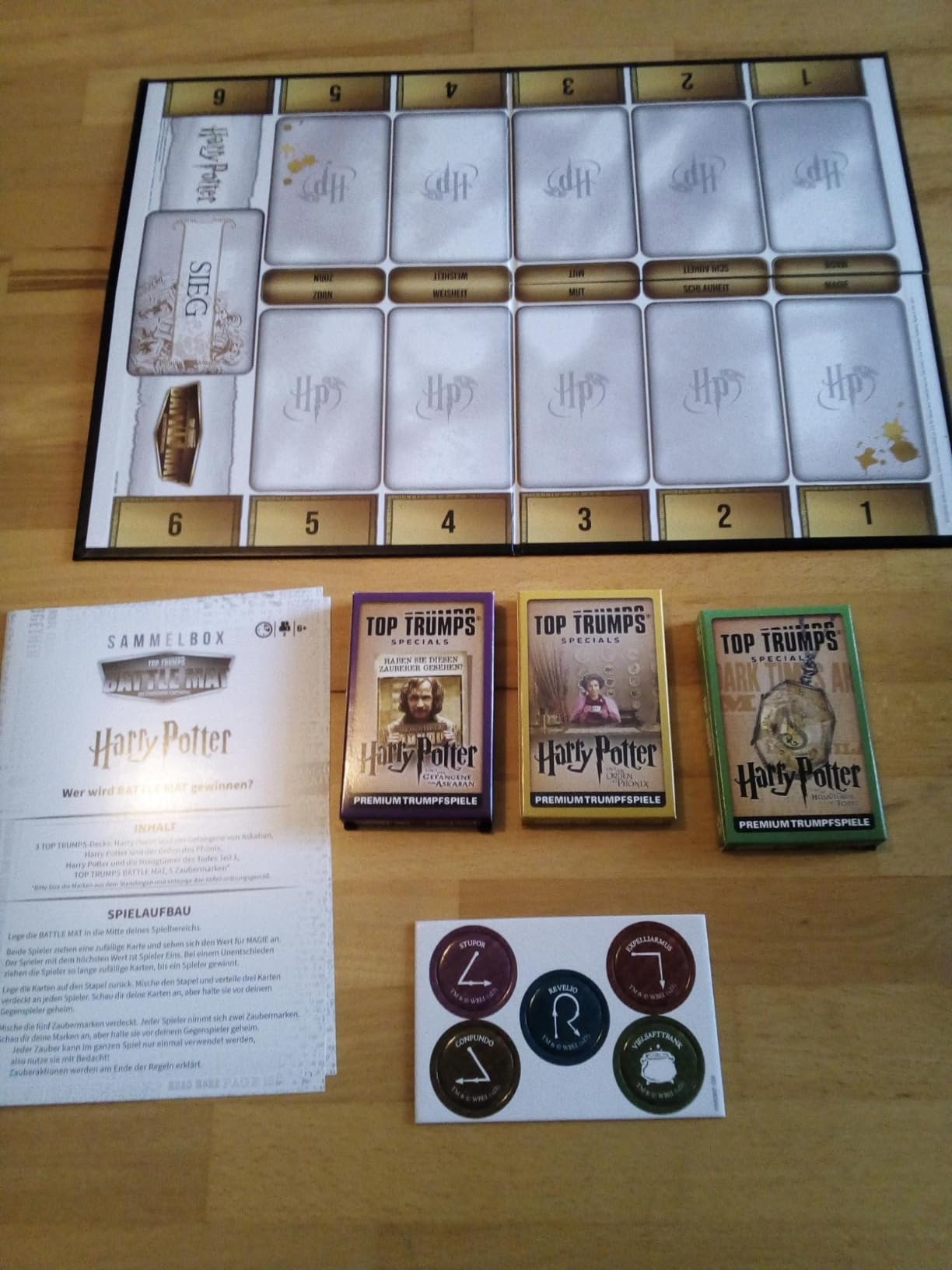 Winning Moves TOP TRUMPS Battle Mat Harry Potter Brettspiel ab 6 Jahren