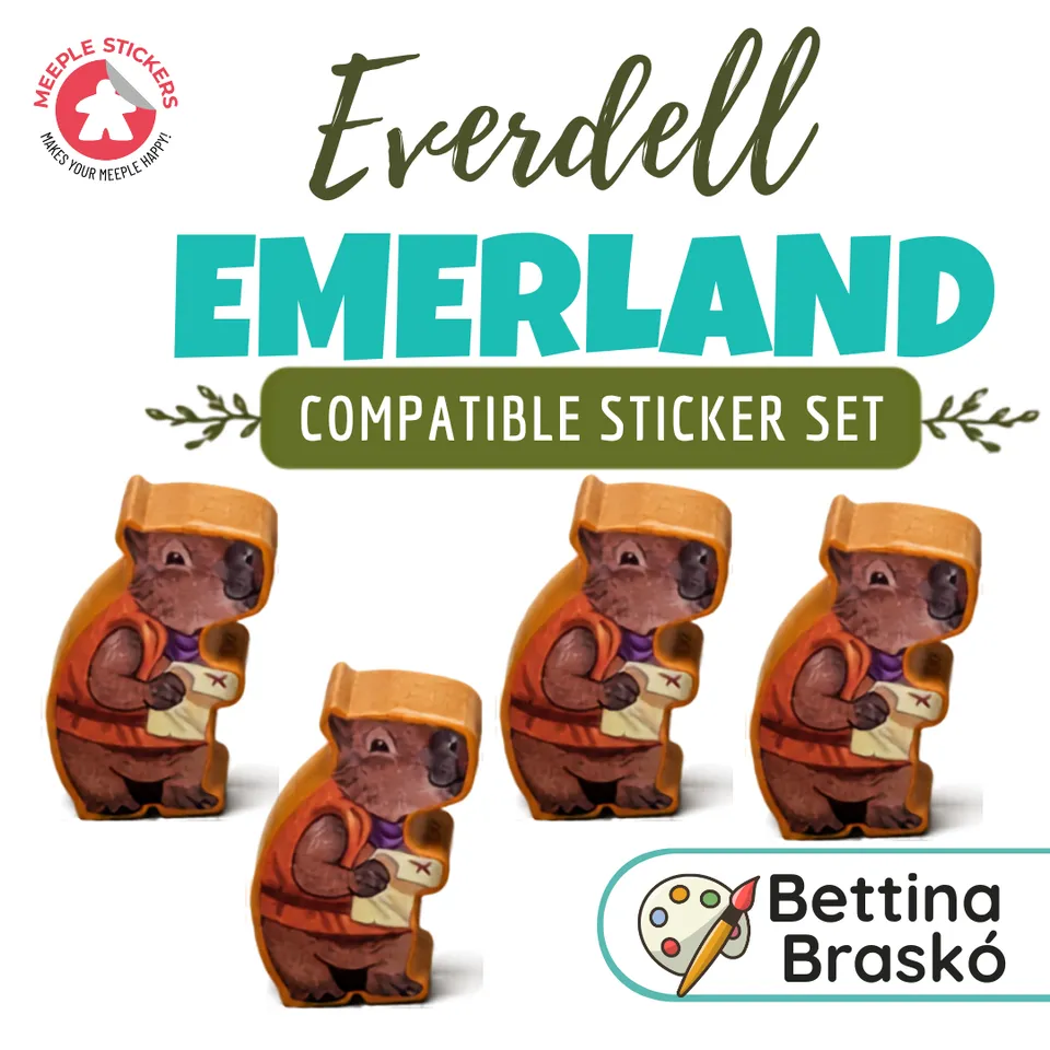 Meeple Sticker Everdell Emerland Aufkleber Set doppelseitig