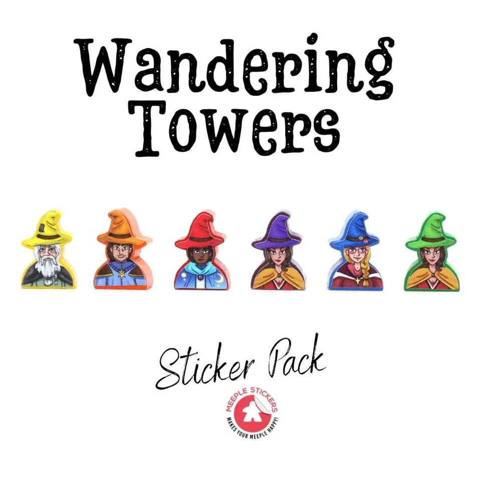 Meeple Sticker Wandering Towers Sticker Set Zauberer