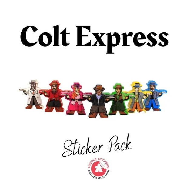 Meeple Sticker Colt Express Sticker Set Banditen beidseitig
