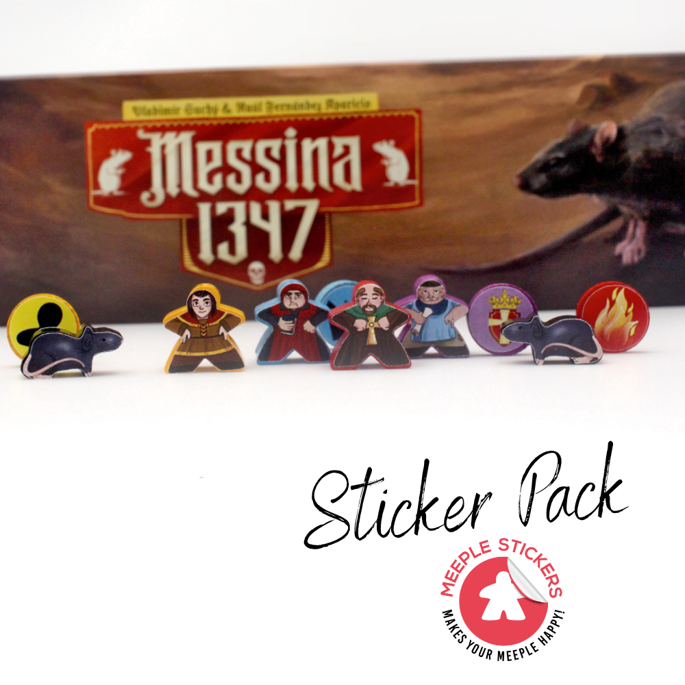 Meeple Sticker Messina 1347 Sticker Set Aufkleber beidseitig