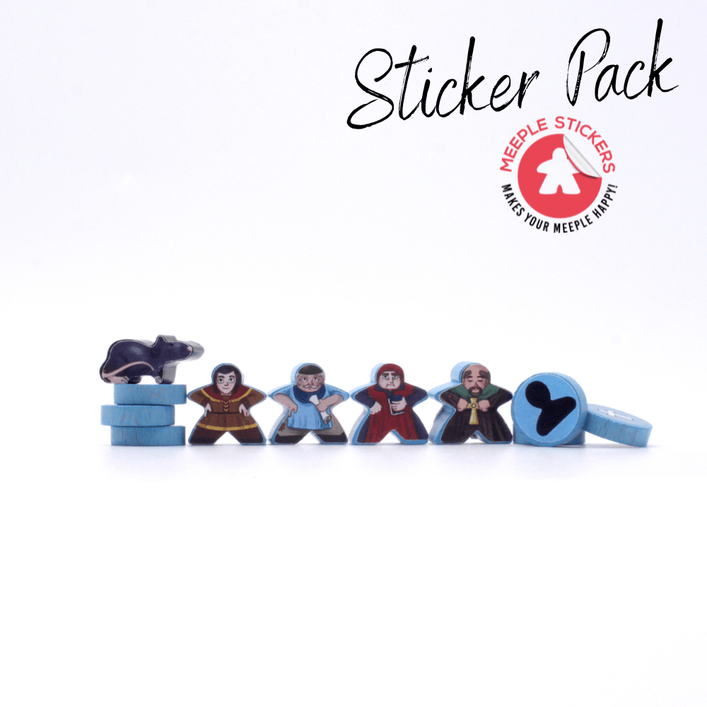 Meeple Sticker Messina 1347 Sticker Set Aufkleber beidseitig