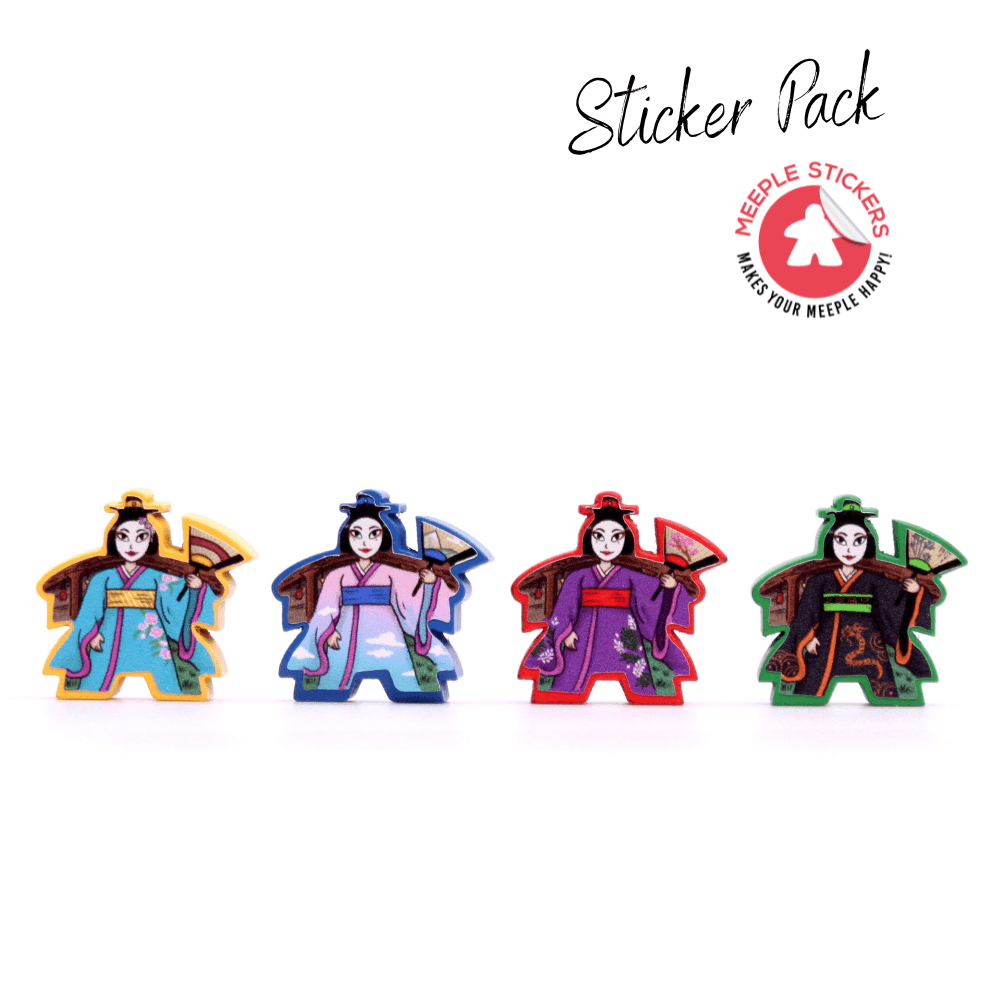 Meeple Sticker White Castle Matcha Sticker Set Geisha