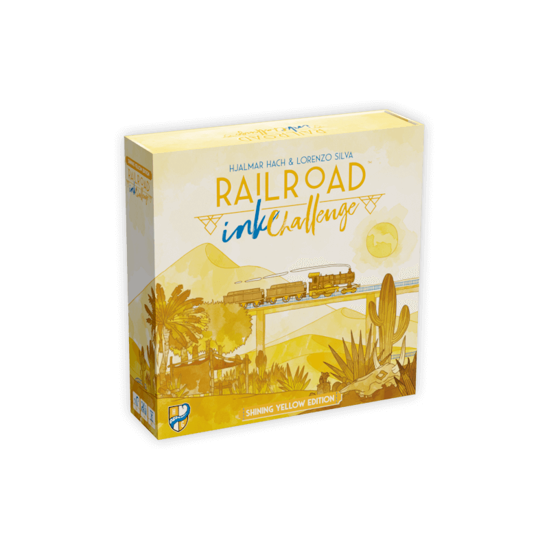 Horrible Railroad Ink Challenge Shining Yellow Brettspiel 1-4