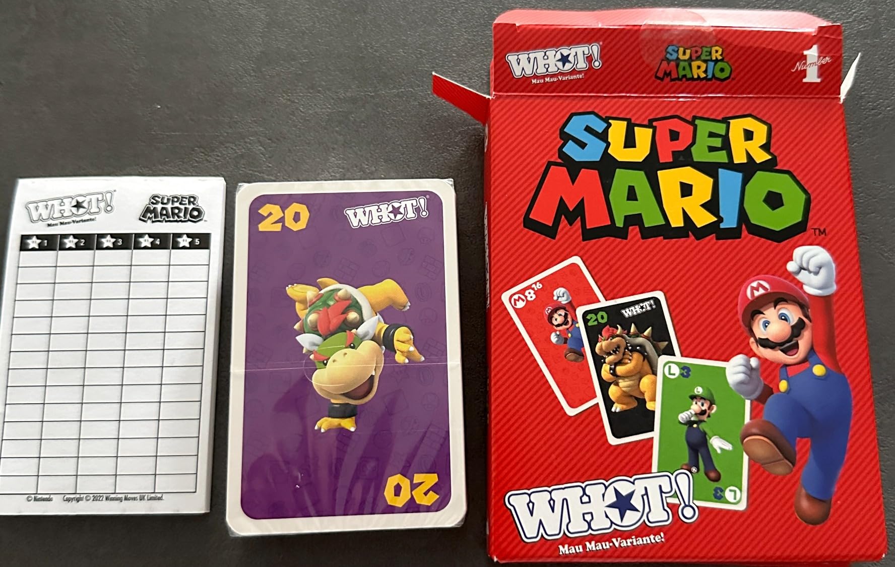 Winning Moves WHOT! Super Mario Kartenspiel ab 5 Jahren Reise