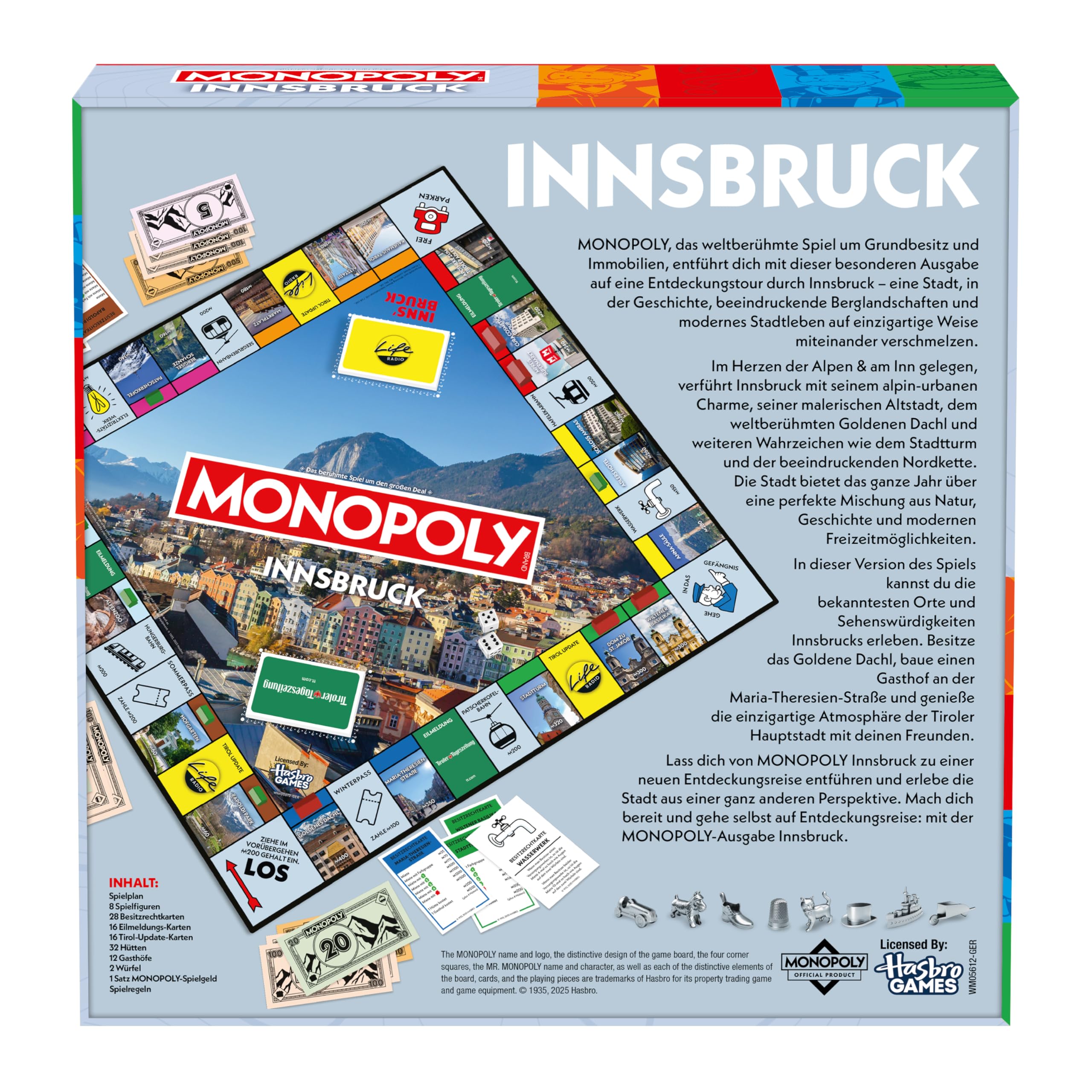 Winning Moves Monopoly Innsbruck Brettspiel 2-6 Spieler Deutsch