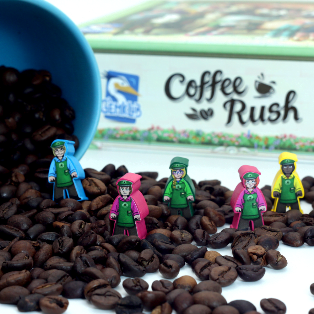 Meeple Sticker Coffee Rush Piece of Cake Sticker Set Barista