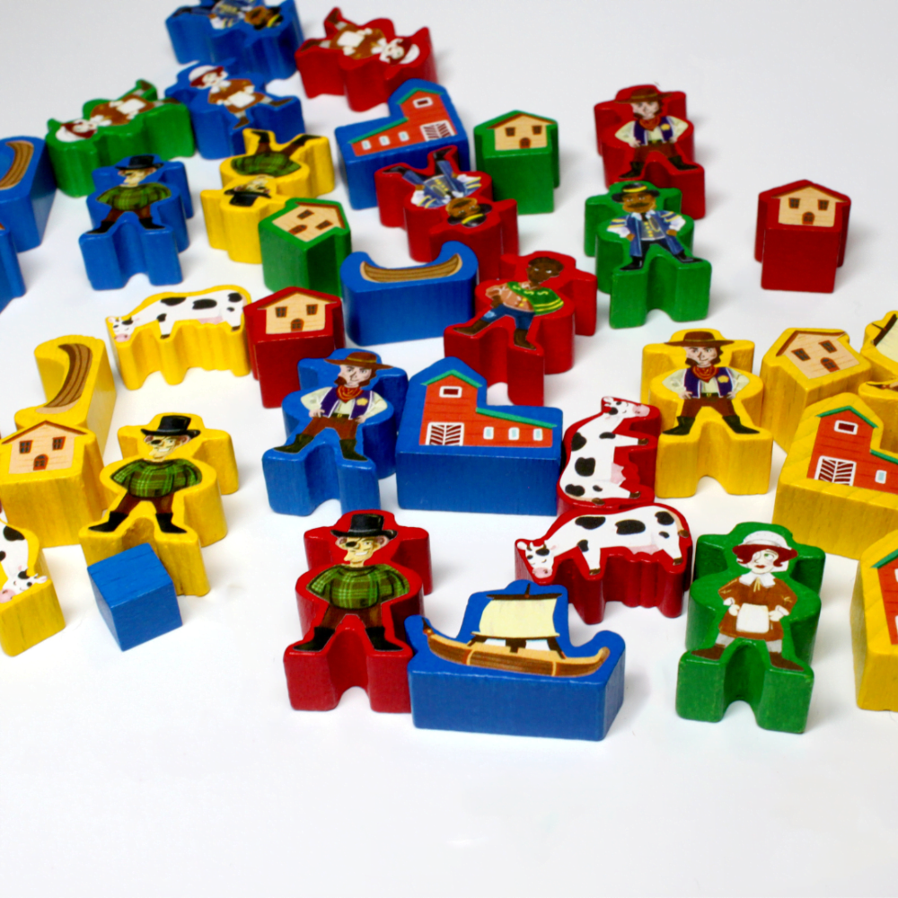 Meeple Sticker Boonlake Aufkleber Set doppelseitig