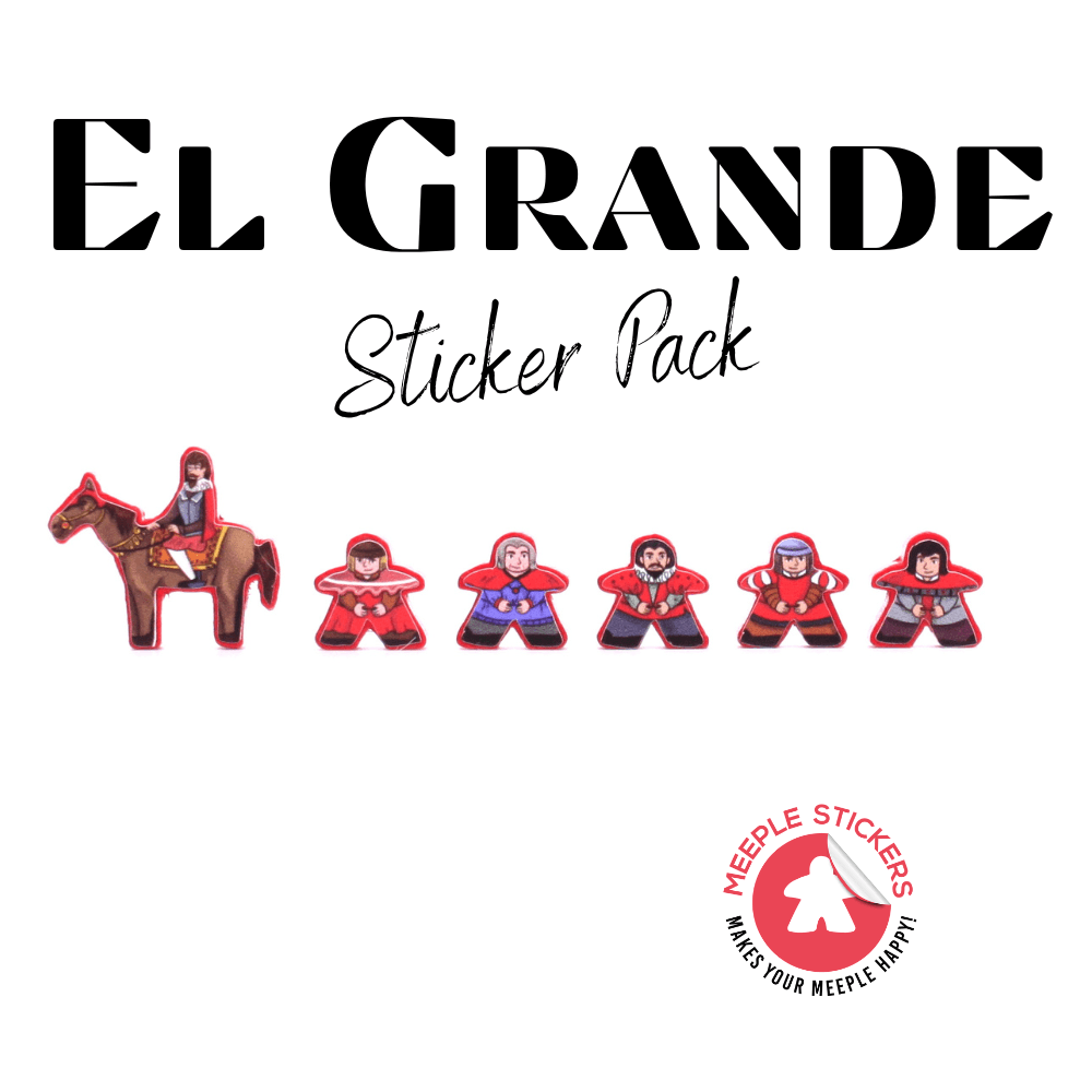 Meeple Sticker El Grande Sticker Set Aufkleber beidseitig