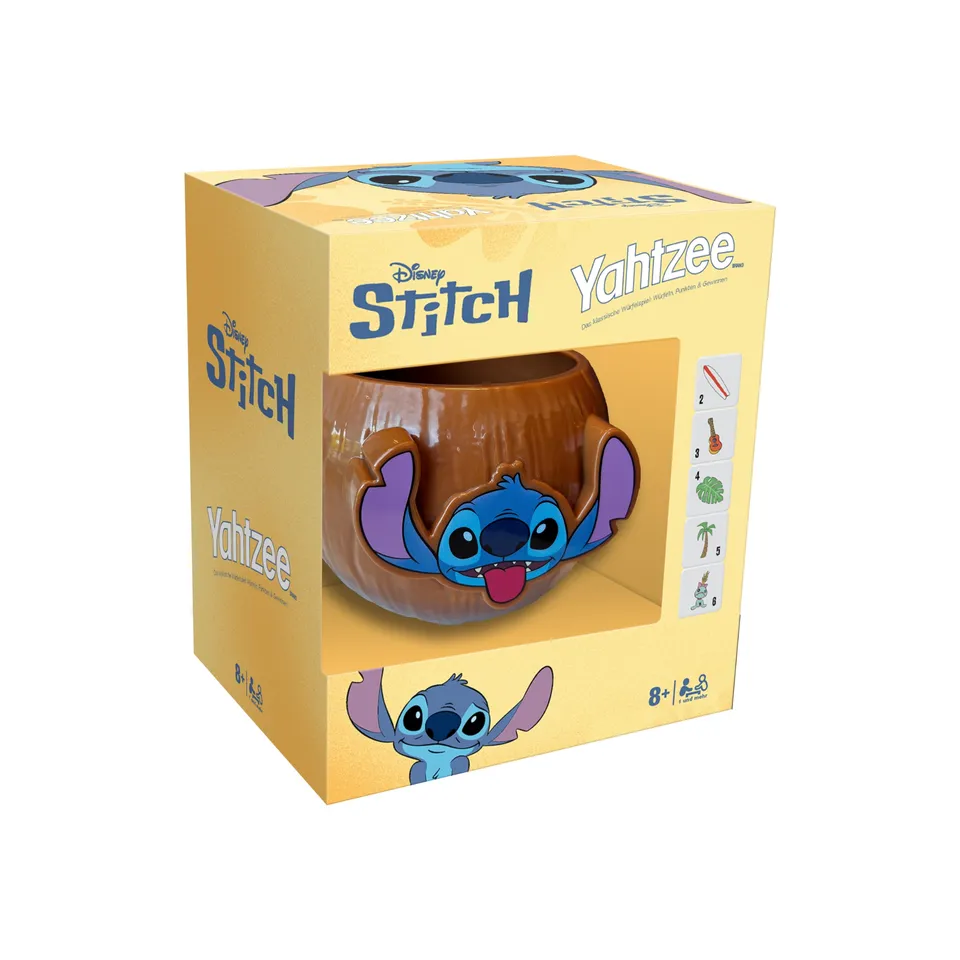 Winning Moves Yahtzee Stitch Würfelspiel Kokosnuss-Becher