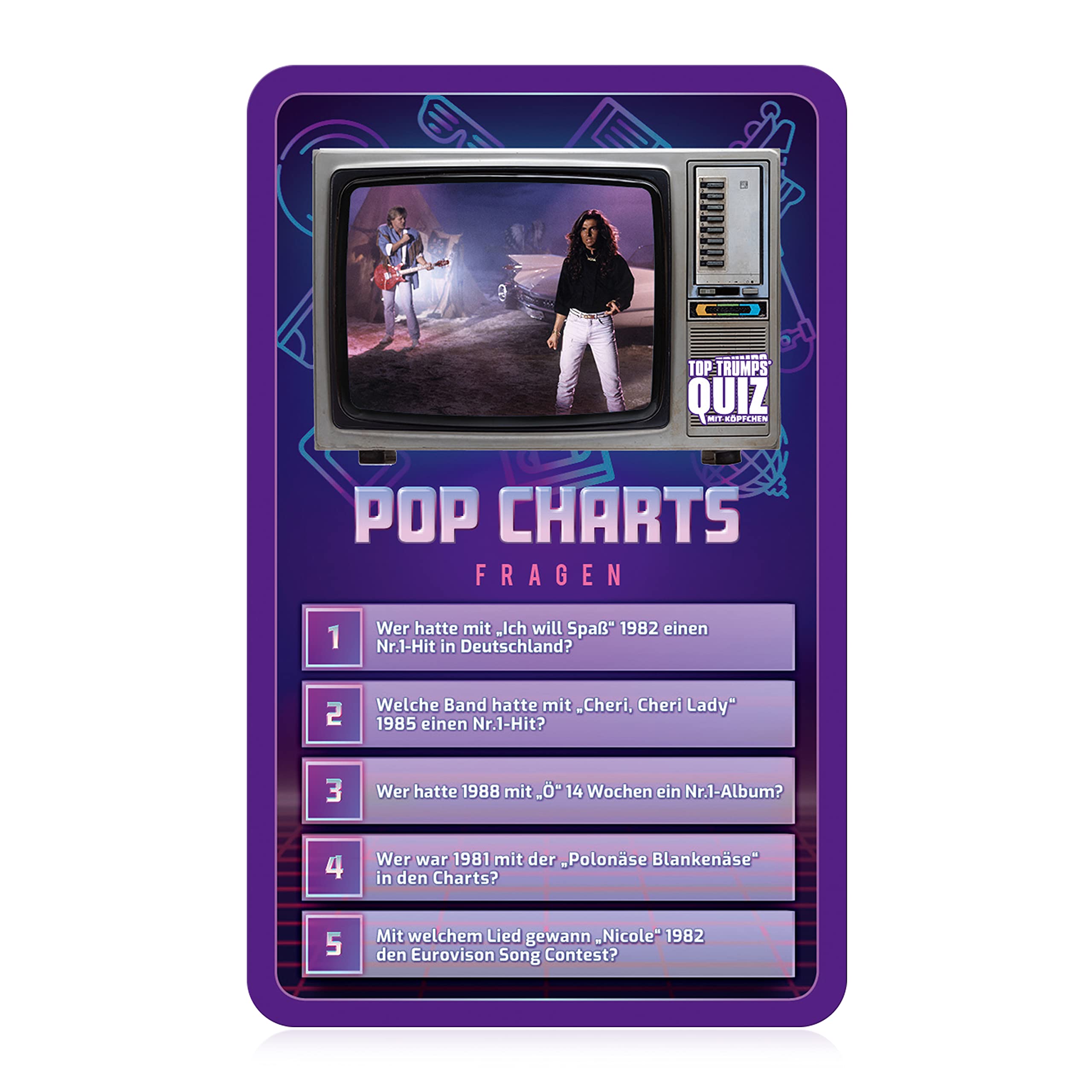 Winning Moves Top Trumps Quiz 80er Edition Kartenspiel 100 Karten