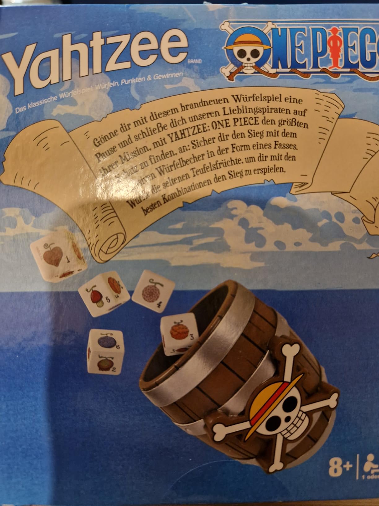 Winning Moves Yahtzee One Piece Edition Würfelspiel Becher