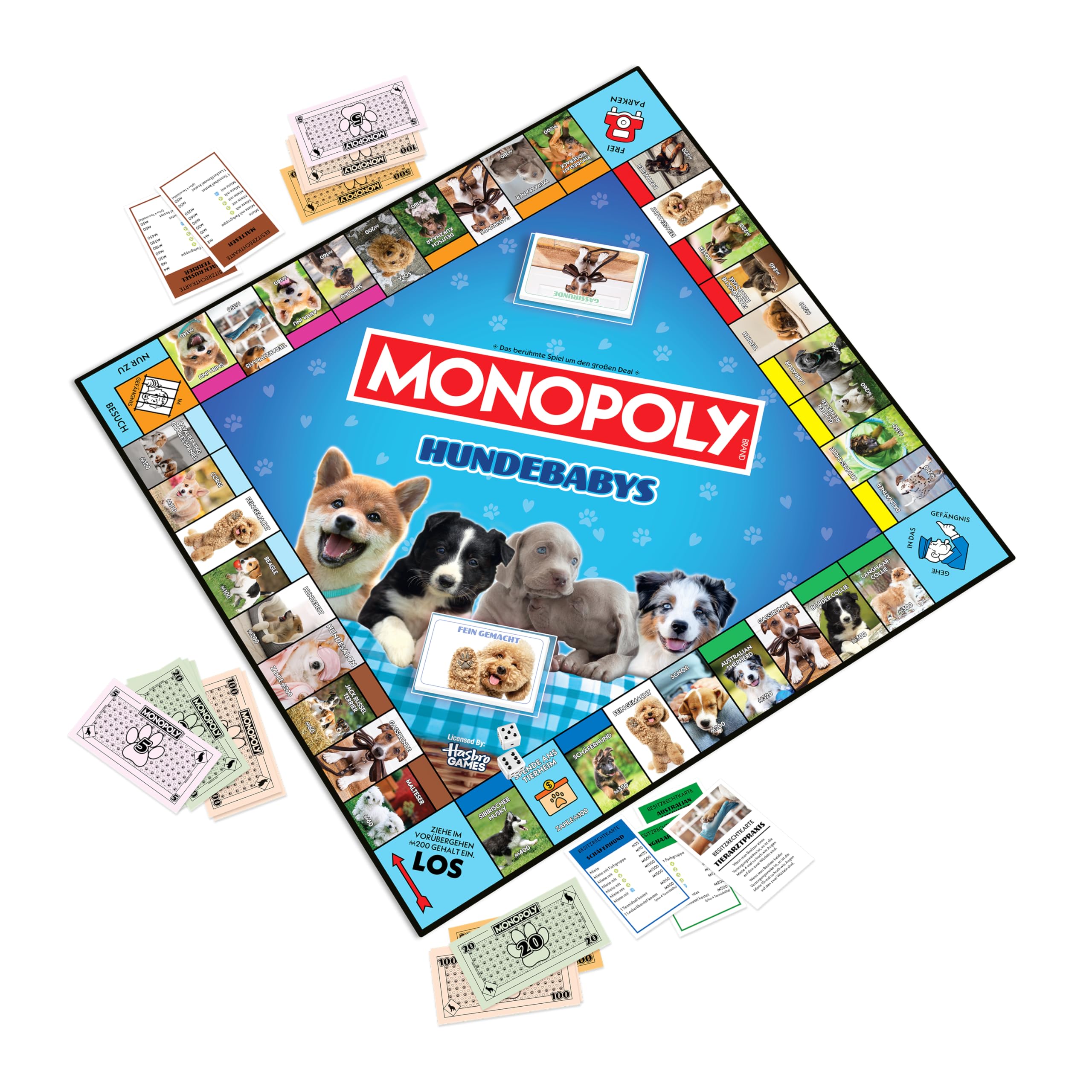 Winning Moves Monopoly Hundebabies Edition Brettspiel Deutsch
